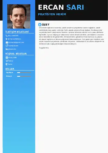 Pratisyen Hekim Cv Örnekleri cv indir